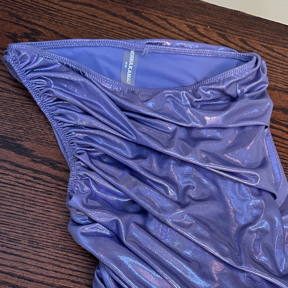 Shimmering Purple Ruched Dress - Picture 2 of 3